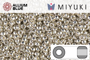 MIYUKI Round Rocailles Seed Beads (RR15-0181) 15/0 Extra Small - Galvanized Silver - Click Image to Close