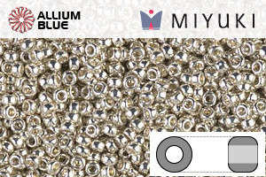 MIYUKI Round Rocailles Seed Beads (RR15-0181) 15/0 Extra Small - Galvanized Silver