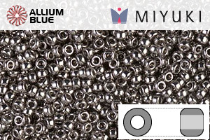 MIYUKI Round Rocailles Seed Beads (RR15-0190) 15/0 Extra Small - Nickel Plated - Click Image to Close