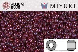 MIYUKI Round Rocailles Seed Beads (RR15-0313) 15/0 Extra Small - Cranberry Gold Luster - Click Image to Close