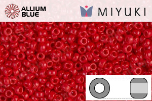 MIYUKI Round Rocailles Seed Beads (RR15-0408) 15/0 Extra Small - Opaque Red - Click Image to Close