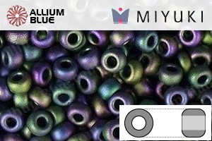 MIYUKI Round Rocailles Seed Beads (RR15-2019) 15/0 Extra Small - Matte Metallic Eggplant - Click Image to Close