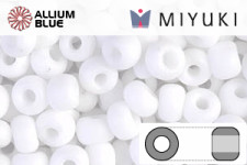 MIYUKI Round Rocailles Seed Beads (RR6-0402F) 6/0 Extra Large - Opaque Matte White