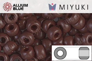 MIYUKI Round Rocailles Seed Beads (RR6-0409) 6/0 Extra Large - Opaque Chocolate - Haga Click en la Imagen para Cerrar