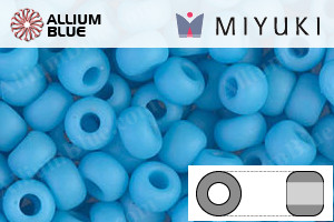 MIYUKI Round Rocailles Seed Beads (RR6-0413F) 6/0 Extra Large - Matte Opaque Turquoise Blue - 关闭视窗 >> 可点击图片