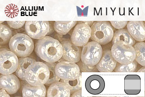 MIYUKI Round Rocailles Seed Beads (RR6-3951) 6/0 Extra Large - Baroque Pearl White - Click Image to Close