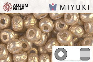MIYUKI Round Rocailles Seed Beads (RR6-3953) 6/0 Extra Large - Baroque Pearl Gold - Click Image to Close