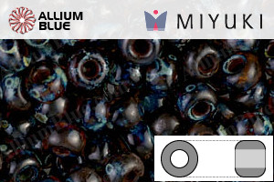MIYUKI Round Rocailles Seed Beads (RR6-4502) 6/0 Extra Large - Transparent Dark Topaz Picasso - 关闭视窗 >> 可点击图片