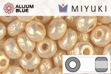 MIYUKI Round Rocailles Seed Beads (RR6-4516) 6/0 Extra Large - Opaque Dark Teal Picasso