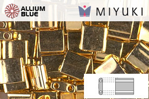 MIYUKI TILA Beads (TL-0191) - 24kt Gold Plated - 关闭视窗 >> 可点击图片