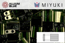 MIYUKI TILA™ Beads (TL-0306) - グリーンゴールドラスター