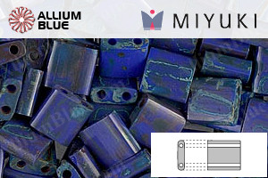 MIYUKI TILA™ Beads (TL-4518) - Opaque Cobalt Picasso - Click Image to Close