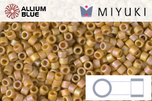 MIYUKI Delica® Seed Beads (DB2303) 11/0 Round - Matte Opaque Glazed Honey Bee AB - 關閉視窗 >> 可點擊圖片