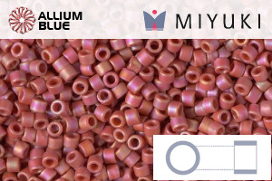 MIYUKI Delica® Seed Beads (DB2306) 11/0 Round - Matte Opaque Glazed Carnelian AB - Click Image to Close