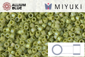 MIYUKI Delica® Seed Beads (DB2309) 11/0 Round - Matte Opaque Glazed Seaweed AB - Click Image to Close