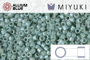MIYUKI Delica® Seed Beads (DB2313) 11/0 Round - Matte Opaque Glazed Sea Opal AB - Click Image to Close