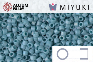 MIYUKI Delica® Seed Beads (DB2315) 11/0 Round - Matte Opaque Glazed Nile Blue AB - Click Image to Close