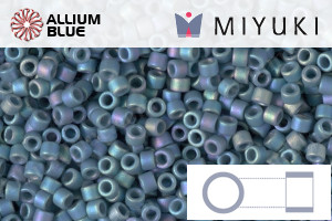MIYUKI Delica® Seed Beads (DB2316) 11/0 Round - Matte Opaque Glazed Moody Blue AB - Click Image to Close