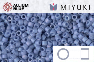 MIYUKI Delica® Seed Beads (DB2318) 11/0 Round - Matte Opaque Glazed Mermaid Blue AB
