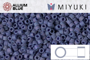 MIYUKI Delica® Seed Beads (DB2319) 11/0 Round - Matte Opaque Glazed Navy AB - Click Image to Close