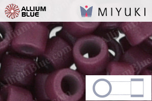 MIYUKI Delica® Seed Beads (DB2355) 11/0 Round - Duracoat Opaque Dyed Plum Berry