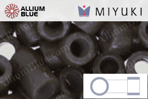 MIYUKI Delica® Seed Beads (DB2368) 11/0 Round - Duracoat Opaque Dyed Charcoal