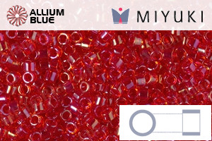 MIYUKI Delica® Seed Beads (DB2374) 11/0 Round - Inside Dyed Scarlet - Click Image to Close