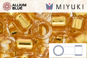 MIYUKI Delica® Seed Beads (DB2521) 11/0 Round - 24kt Gold Lined Crystal - Click Image to Close