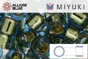 MIYUKI Delica® Seed Beads (DB2523) 11/0 Round - 24kt Gold Lined Lt Blue - Haga Click en la Imagen para Cerrar