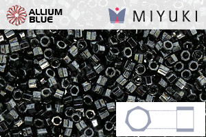 MIYUKI Delica® Seed Beads (DBC0001) 11/0 Hex Cut - Metallic Gunmetal - 關閉視窗 >> 可點擊圖片