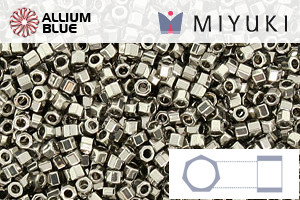 MIYUKI Delica® Seed Beads (DBC0021) 11/0 Hex Cut - Nickel Plated
