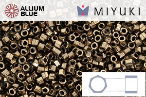 MIYUKI Delica® Seed Beads (DBC0022) 11/0 Hex Cut - Metallic Dark Bronze - 關閉視窗 >> 可點擊圖片