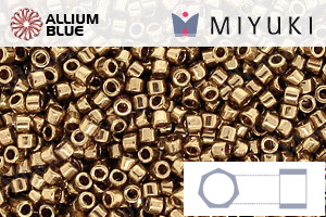 MIYUKI Delica® Seed Beads (DBC0022L) 11/0 Hex Cut - Metallic Dark Bronze
