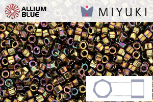 MIYUKI Delica® Seed Beads (DBC0023) 11/0 Hex Cut - Metallic Gold Iris - 關閉視窗 >> 可點擊圖片