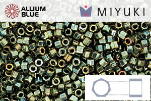 MIYUKI Delica® Seed Beads (DBC0024) 11/0 Hex Cut - Metallic Olive Green Iris - 關閉視窗 >> 可點擊圖片