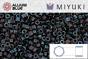 MIYUKI Delica® Seed Beads (DBC0025) 11/0 Hex Cut - Metallic Blue Iris