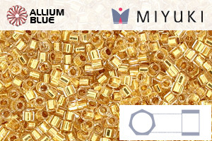 MIYUKI Delica® Seed Beads (DBC0033) 11/0 Hex Cut - 24kt Gold Lined Crystal - 關閉視窗 >> 可點擊圖片