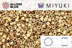 MIYUKI Delica® Seed Beads (DBC0034) 11/0 Hex Cut - 24kt Gold Light Plated - Haga Click en la Imagen para Cerrar
