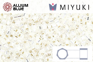 MIYUKI Delica® Seed Beads (DBC0041) 11/0 Hex Cut - Silver Lined Crystal - 關閉視窗 >> 可點擊圖片