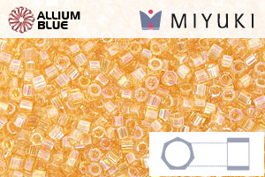 MIYUKI Delica® Seed Beads (DBC0100) 11/0 Hex Cut - Transparent Light Topaz AB