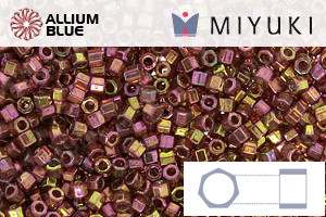 MIYUKI Delica® Seed Beads (DBC0103) 11/0 Hex Cut - Dark Topaz Rainbow Gold Luster - 關閉視窗 >> 可點擊圖片