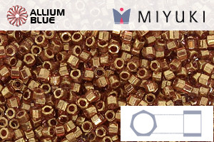 MIYUKI Delica® Seed Beads (DBC0115) 11/0 Hex Cut - Topaz Gold Luster - 關閉視窗 >> 可點擊圖片