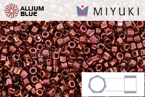 MIYUKI Delica® Seed Beads (DBC0116) 11/0 Hex Cut - Wine Gold Luster - Haga Click en la Imagen para Cerrar