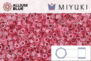 MIYUKI Delica® Seed Beads (DBC0914) 11/0 Hex Cut - Sparkling Rose Lined Crystal - 關閉視窗 >> 可點擊圖片