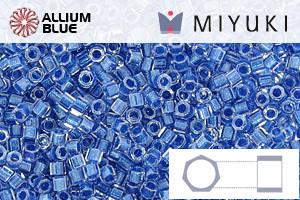 MIYUKI Delica® Seed Beads (DBC0920) 11/0 Hex Cut - Sparkling Cerulean Blue Lined Crystal
