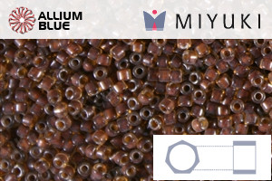 MIYUKI Delica® Seed Beads (DBC1393) 11/0 Hex Cut - Dyed Silver Lined Light Topaz