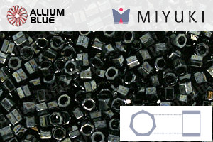 MIYUKI Delica® Seed Beads (DBMC0001) 10/0 Hex Cut Medium - Metallic Gunmetal