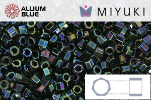 MIYUKI Delica® Seed Beads (DBMC0005) 10/0 Hex Cut Medium - Metallic Variegated Blue Iris