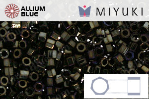 MIYUKI Delica® Seed Beads (DBMC0007) 10/0 Hex Cut Medium - Metallic Brown Iris - 關閉視窗 >> 可點擊圖片