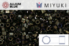 MIYUKI Delica® Seed Beads (DBMC0002) 10/0 Hex Cut Medium - Metallic Dark Blue Iris